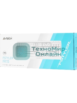 Клавиатура проводная A4Tech Fstyler FK15, USB, белый