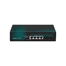 Коммутатор GIGALINK GL-SW-G005-04P(BT), 4×1 Гбит/с PoE + 2×1 Гбит/с SFP, неуправляемый