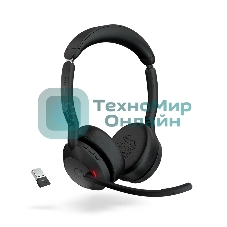 Гарнитура Jabra Evolve2 55 чёрный, беспроводная, Bluetooth, до 16 ч