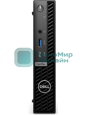 Мини ПК Dell Optiplex 7020 Micro i3 14100T (2.7) 8Gb SSD 256Gb UHDG 730 Win 11Pro GbitEth 260W мышь клавиатура черный (7020-3861)