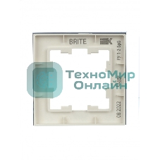 Рамка 1-местная IEK BRITE РУ-1-2-БрБ стекло белый