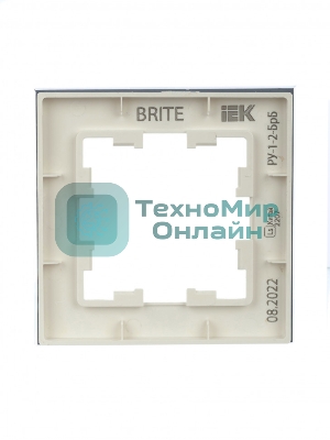 Рамка 1-местная IEK BRITE РУ-1-2-БрБ стекло белый