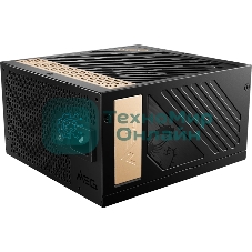Блок питания MSI MEG Ai1300P (306-7ZP4A11-CE0), 1300Вт, 80 PLUS Platinum, 120мм, модульный, черный/золотой
