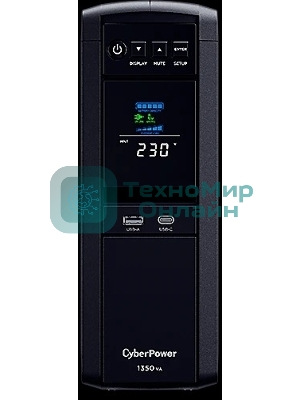 Источник бесперебойного питания Cyberpower CP1350EPFCLCD Line-Interactive 1350VA/810W USB/RS-232/RJ11/45 (6 EURO)