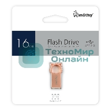 Флешка USB Smartbuy MC5 Metal Kitty (SB016GbMC5), 16Gb, USB 2.0, R/W 20/10, розовый