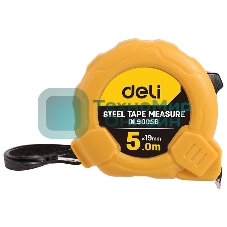 Рулетка Deli DL9005B 5мx19мм Метрическая. Корпус ударопрочный.