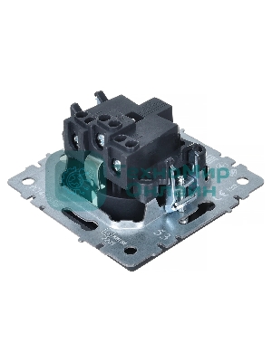 Розетка 1-местная IEK BRITE 16А РС14-1-0-БрГ с заземлением, с защитными шторками, 16А, графит