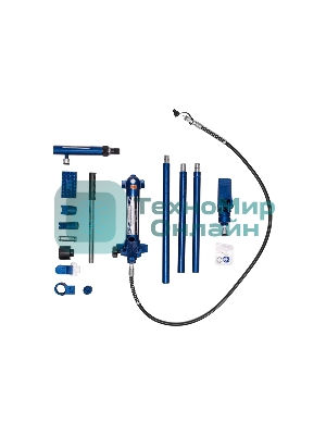 Растяжка гидравлическая Stels 51352 4 т, набор из 17 предметов, 7 сменных насадок, в метал. кейсе