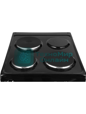 Плита электрическая Лысьва ЭП 301 МС черный, конфорок 3 электрических, духовка 57 л, 50 см x 85 см x 60 см (без крышки)