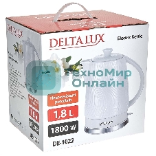 Чайник электрический Delta Lux DE-1022 белый