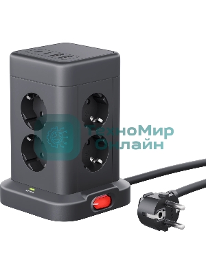 Сетевой фильтр Defender ILS 453 (3 м, 8 розеток, 2USB-A, 2USB-C)