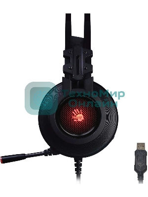 Гарнитура Bloody G525 чёрный, проводная, подсветка