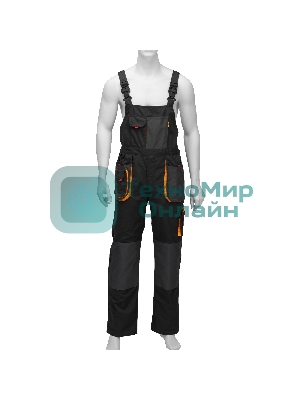 Полукомбинезон профессиональный рабочий Denzel 65% полиэстер 35% хлопок, L