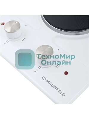 Электрическая варочная панель Maunfeld EEHE.32.4W, конфорок: 2 шт., эмаль, независимая, белый