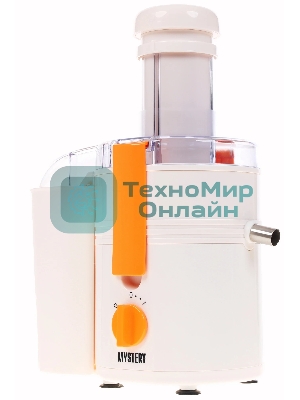 Соковыжималка Mystery MJE-1901 белый, центробежная, 900 Вт, 900 мл, механическое
