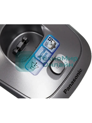 Телефон беспроводной (DECT) Panasonic KX-TG2511RUM (металик) АОН, Caller ID,спикерфон на трубке,переход в Эко режим одним нажатием