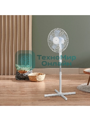Вентилятор напольный Coolfort CF-2029 40Вт скоростей:3 белый