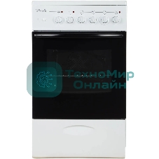 Плита электрическая Лысьва EF4004MK00 белый/черный, конфорок 4 электрических, духовка 57 л, 50 см x 84 см x 60 см (без крышки)