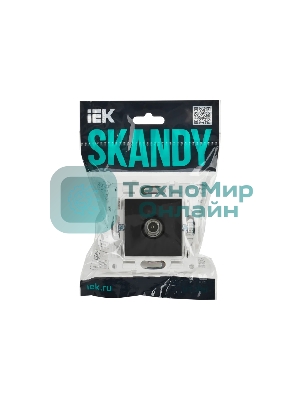Розетка TV оконечная IEK SKANDY SK-A12G (SK-A10-O-K53) графит