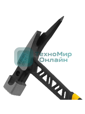 Молоток кровельщика Denzel 600 г, цельнокованый, боек с магнитом, двухкомп. обрезин. рук-ка