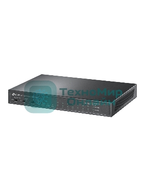 Настольный коммутатор TP-Link TL-SL1311P, 8 портов 10/100 Мбит/с с поддержкой PoE+, 2 гигабитных порта без поддержки PoE, 1 порт SFP, 802.3af/at, бюджет PoE — 65 Вт, стальной корпус