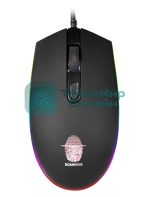 Мышь проводная Qumo Pretender M53 черный, 3200 dpi, USB, кнопки - 4