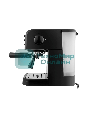 Кофеварка рожковая Maunfeld MF-734BK черный, исп. кофе - молотый/чалды, 1.5 л, 850 Вт, 15 бар