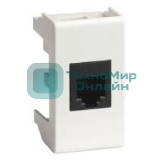 Розетка компьютерная DKC Viva 45048 RJ-45 кат.5Е, экранированная, 8P8C, Hyperline, Dual IDC, белая, 1 модуль