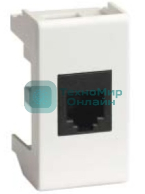 Розетка компьютерная DKC Viva 45048 RJ-45 кат.5Е, экранированная, 8P8C, Hyperline, Dual IDC, белая, 1 модуль