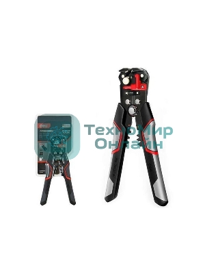 Инструмент обжимной Deli Автоматические клещи для снятия изоляции (стриппер) DL2017 205мм, диапазон зачистки 0,2-6 мм, пружина с автоматическим возвратом, цинковый сплав, лезвие CrMoV, прорезиненные рукоятки