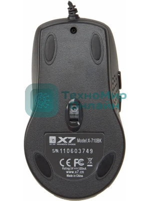 Мышь проводная A4Tech X-710BK черный, 2000 dpi, USB, кнопки - 7