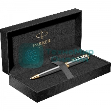Ручка шариковая Parker Sonnet Grey Core GT (2213679) M, черные чернила, подарочная коробка