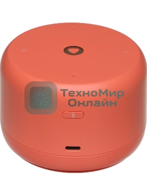 Умная колонка Яндекс Станция Лайт 2 LED, 6Вт, с экраном, 1 динамик, часы, Алиса, BT5.0, Wi-Fi, коралловый