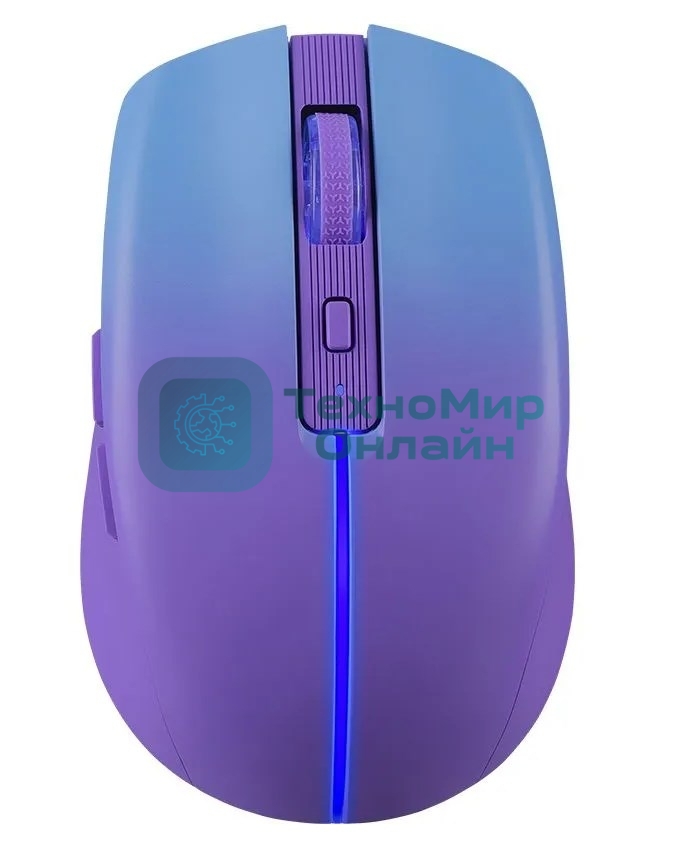 Мышь беспроводная Defender Mystery MM-301 фиолетовый, 1600 dpi, радиоканал, Bluetooth, USB, кнопки - 6