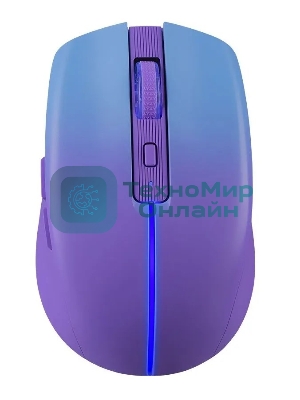 Мышь беспроводная Defender Mystery MM-301 фиолетовый, 1600 dpi, радиоканал, Bluetooth, USB, кнопки - 6