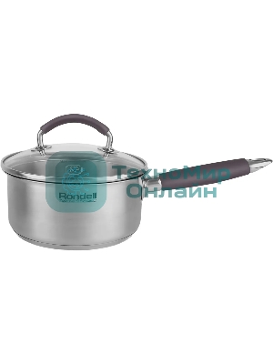 Ковш Rondell Akzent RDS-1386, 1.3 л, с крышкой, стальной