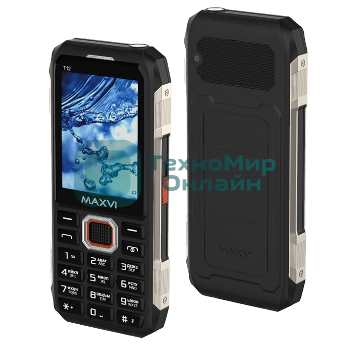 Мобильный телефон Maxvi T12 черный