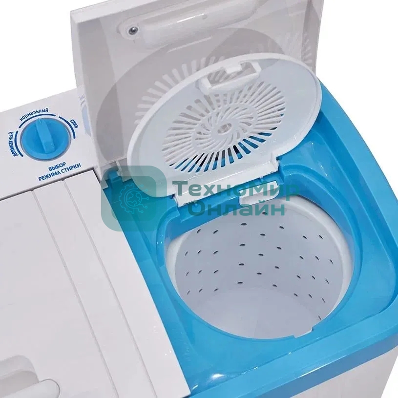 Стиральная машина Фея СМП 40 Н белый/голубой, загрузка вертикальная 4 кг, 1320 об/мин, класс В