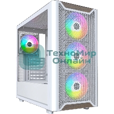 Компьютерный корпус Montech XR Wood белый без БП ATX 3x120мм 2xUSB3.0 audio bott PSU
