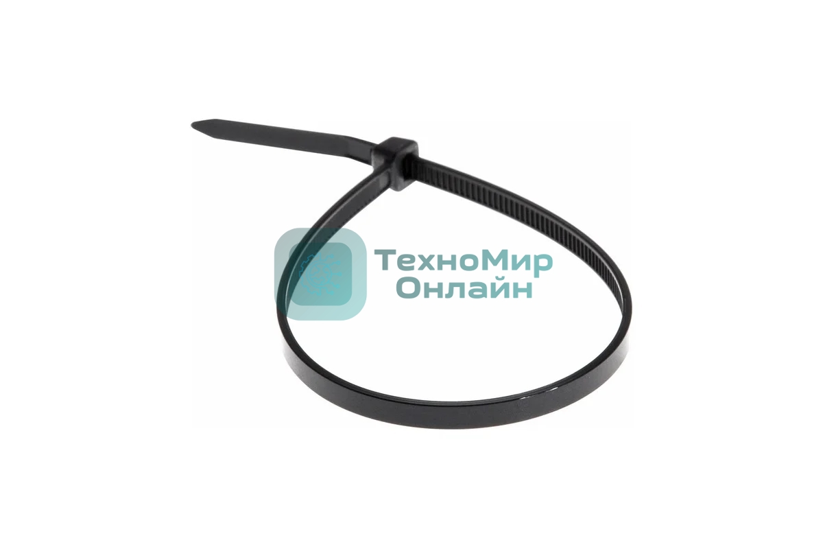 Хомут-стяжка кабельная нейлоновая Rexant 200 x2,5 мм, черная, упаковка 100 шт.