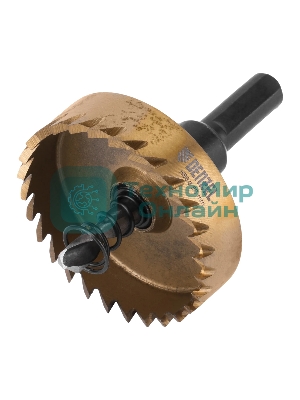 Коронка по металлу Denzel HSS, 50 мм, нитридтитановое покрытие