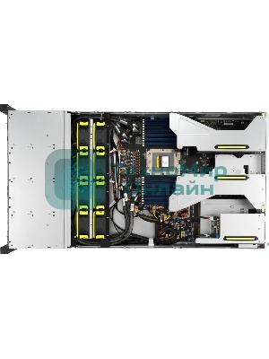 Серверная платформа ASUS RS521A-E12-RS24U, 2U, 1 x SP5 LGA 6096 360W, 24 x DDR5 6400/4800*, 24x 3.5'' NVMe hsb + 2x 2.5'' SATA, 2x M.2 22110, up to 1 PCIe Gen5 x8 LP + 1 OCP3.0, 2 x 1GbE RJ-45 LAN Intel i350-AM2, 1+1 2000W