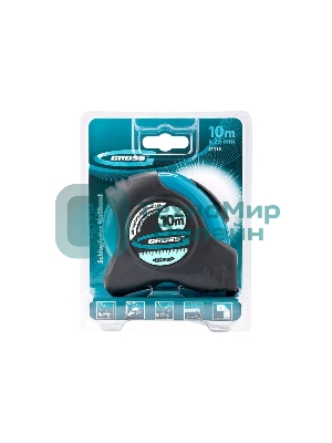 Рулетка Gross 31115 ''schlagfest'' 10м x 25мм магн. обрез зацеп двухст. шкала автоматич. фиксация