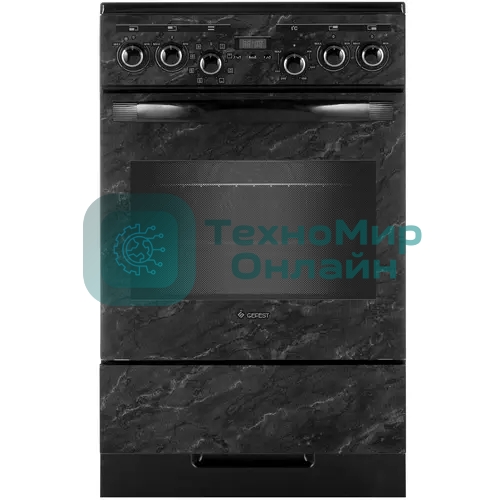 Плита электрическая Gefest ЭП Н Д 5560-03 0053 черный, конфорок 4 шт, духовка 55 л, 50 см x 85 см x 58.5 см
