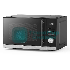 Микроволновая печь Hyundai HYM-D3005 черный/стальной, 20 л, 700 Вт, переключатели - кнопки, электронный поворотный механизм