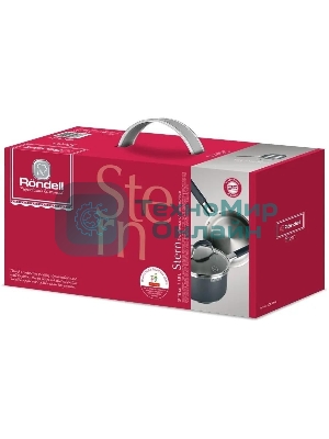 Ковш Rondell Stern RDS-008, 1.9л, с крышкой 16см, серый