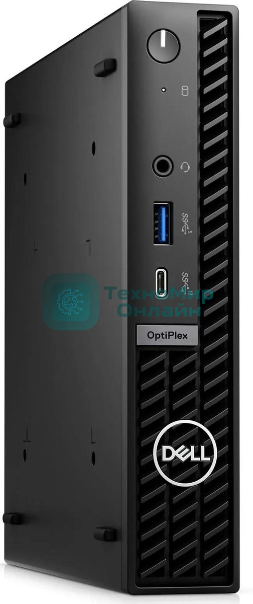 Мини ПК Dell Optiplex 7020 Micro i3 14100T (2.7) 8Gb SSD 256Gb UHDG 730 Win 11Pro GbitEth 260W мышь клавиатура черный (7020-3861)