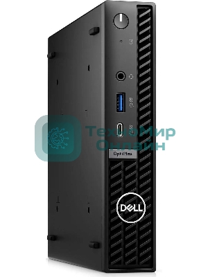 Мини ПК Dell Optiplex 7020 Micro i3 14100T (2.7) 8Gb SSD 256Gb UHDG 730 Win 11Pro GbitEth 260W мышь клавиатура черный (7020-3861)