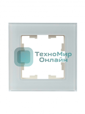 Рамка 1-местная IEK BRITE РУ-1-2-БрБ стекло белый