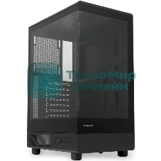 Компьютерный корпус без блока питания HSPD F510, Panoramic Mid Tower, черный, TG, 0.5 SPCC, no fans ATX, mATX, mITX 180/280/160мм 1x2.5